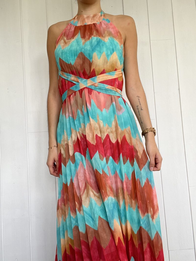 Robe plissée dos nu - Ibiza – Image 2