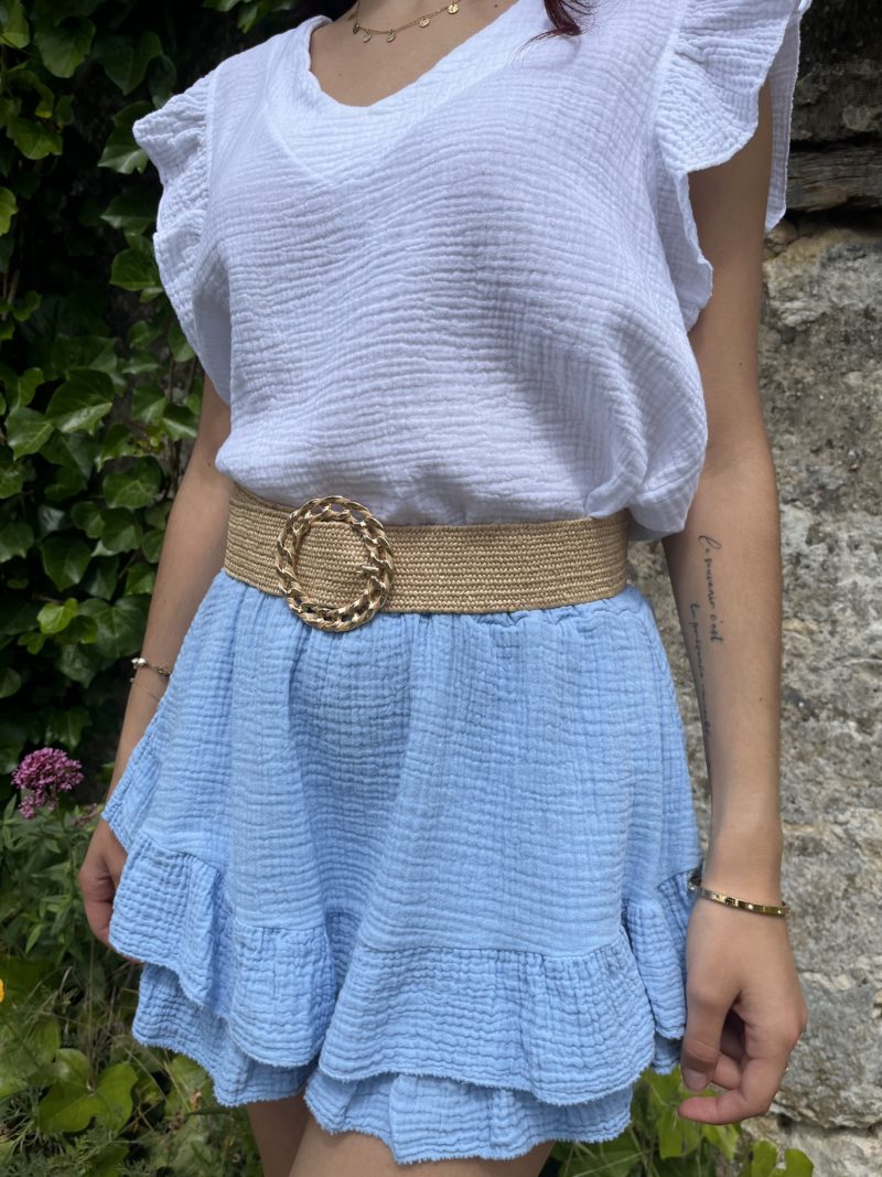 Jupe short Andréa - Bleu – Image 2