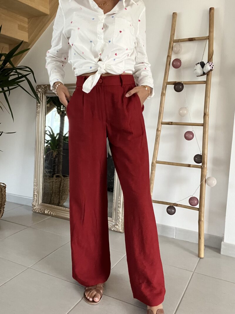 Pantalon Daphnée - Rouge