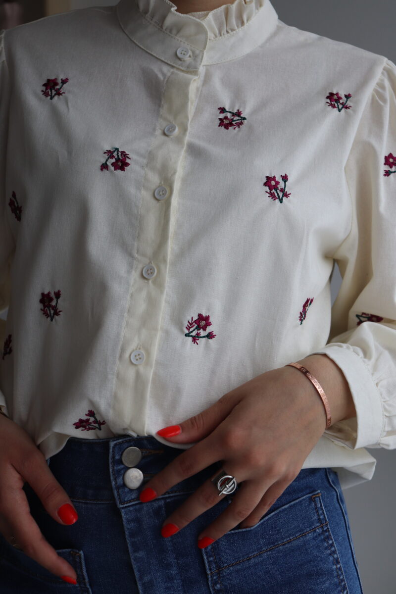 Chemise - Flora Bordeaux – Image 3