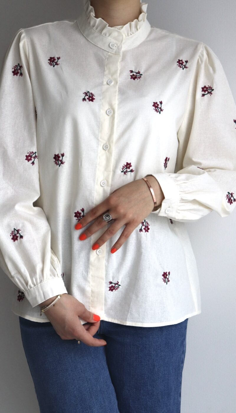 Chemise - Flora Bordeaux