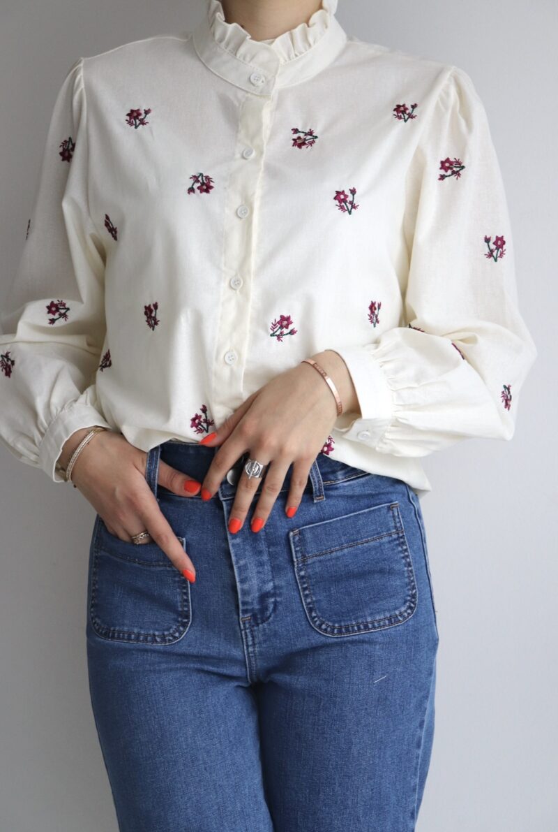 Chemise - Flora Bordeaux – Image 2