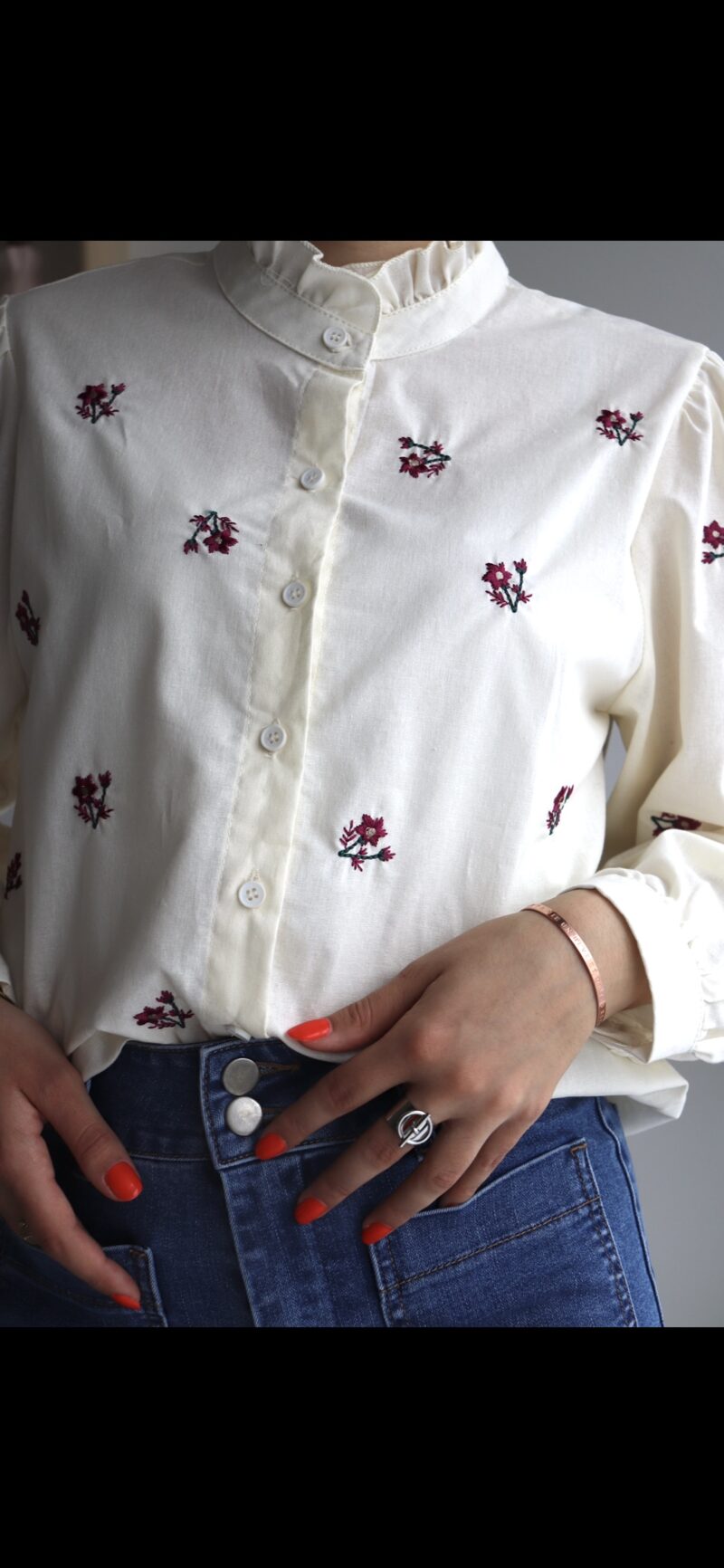 Chemise - Flora Bordeaux – Image 3