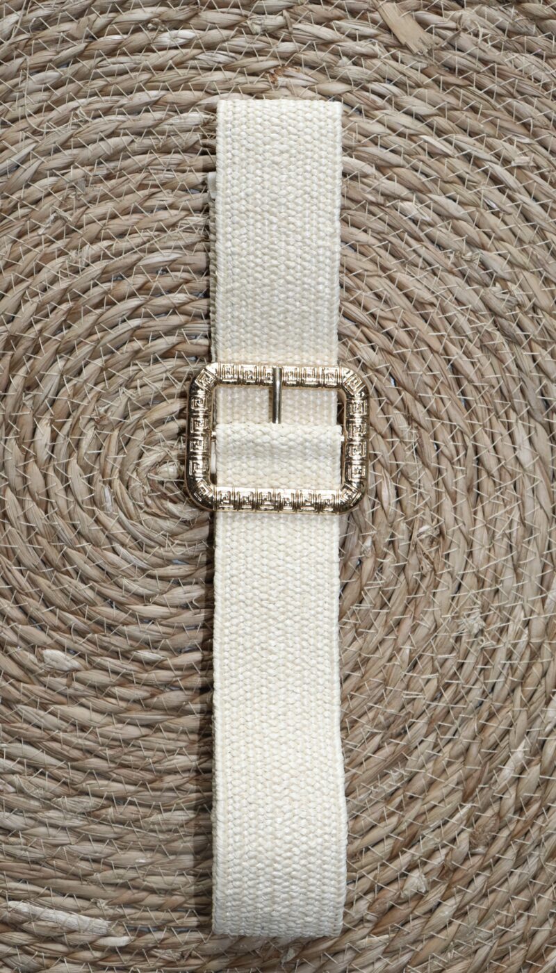 Ceinture - Paille boucle métal