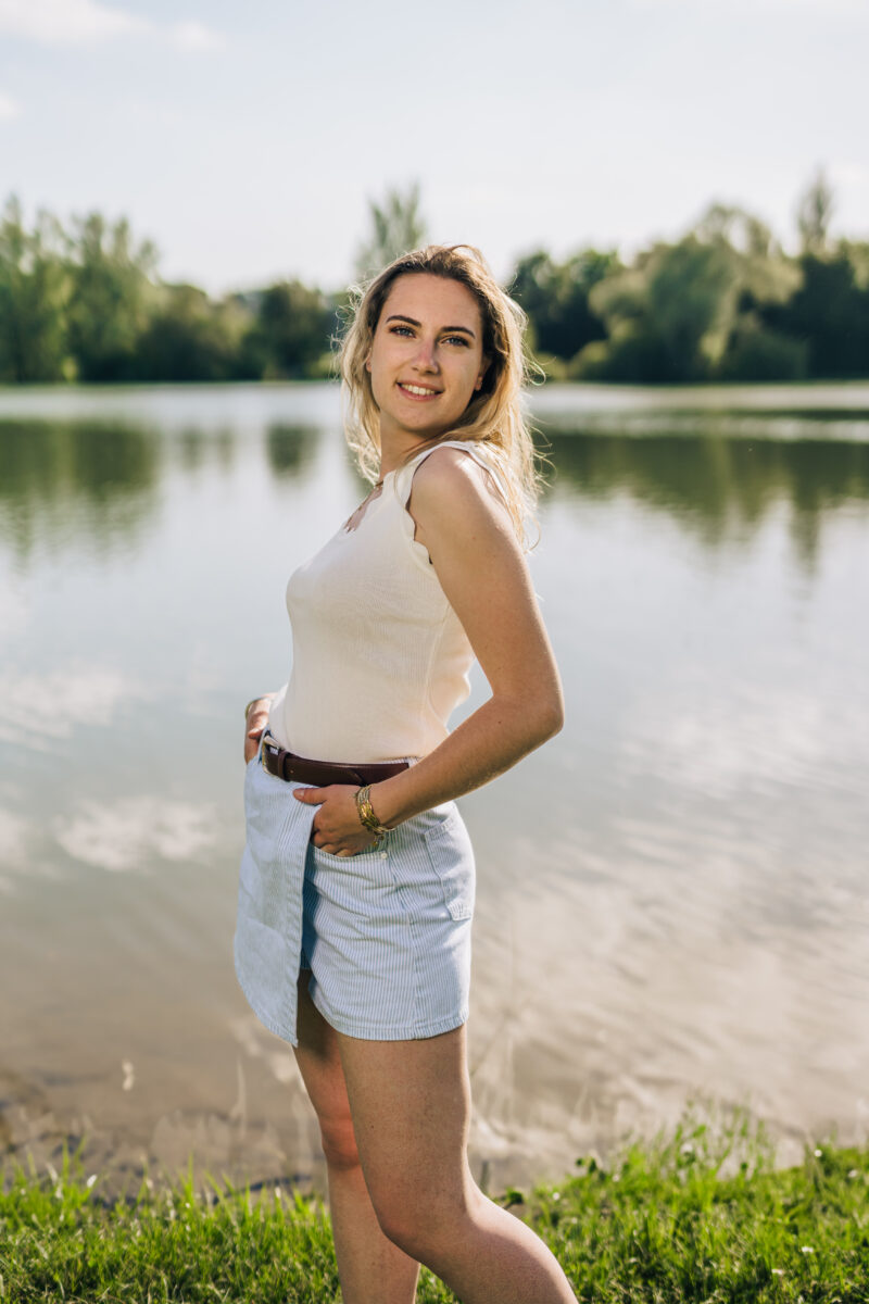 Jupe short à rayures- Jadene – Image 2