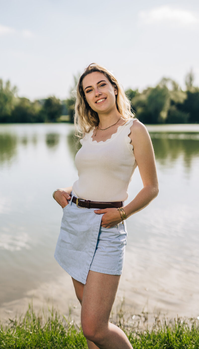 Jupe short à rayures- Jadene