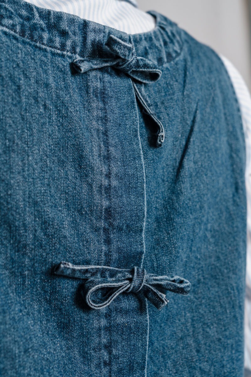 Top denim avec nœuds - Rosalie – Image 3
